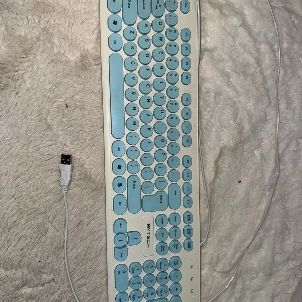 BYTECH Blue and White Keyboard